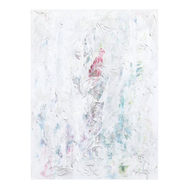 Haughty - Textural Contemporary Abstract Minimalist Cool Tone Original Artwork by Le BohemianMuse For Sale