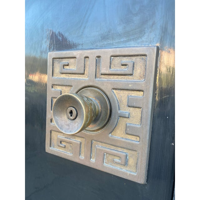 1950s Mid Century Double Entry Doors With Hardware - Set of 2 For Sale - Image 5 of 13