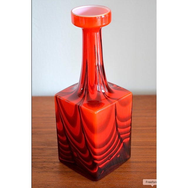 Orange Pop Art Italian Vase from Opaline Florence, 1960s For Sale - Image 8 of 11