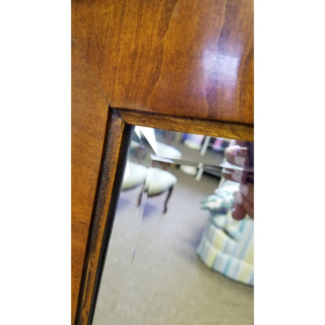 Large and Handsome Henredon Biedermeier Style Olive Wood Mirror For Sale In Philadelphia - Image 6 of 9