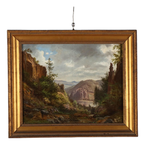 Ernst Gustav Doerell, Landscape, Oil on Canvas, Framed