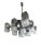 Gaetano Sciolari Chromed Cubic 12-Light Chandelier attributed to Gaetano Sciolari, Italy, 1970s For Sale - Image 4 of 8