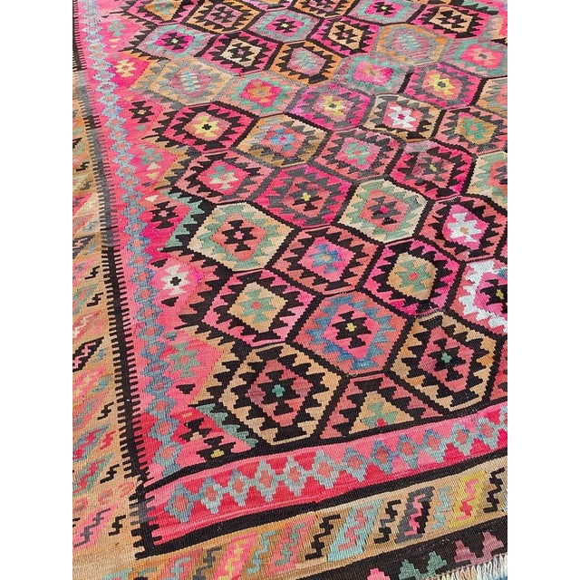Large Vintage Turkish Kilim Rug, 1980s For Sale - Image 9 of 18