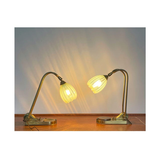 A very rare and exclusive set 'prince of wales' bedside, table or desk lamps from the prince de galles hotel in paris....