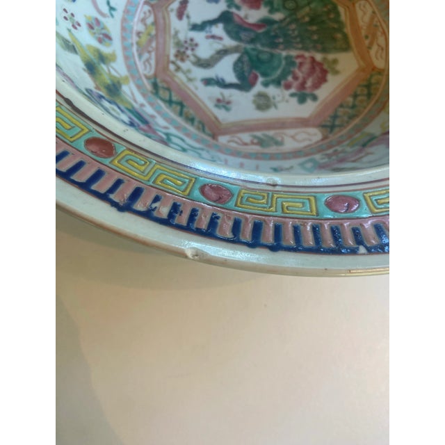 Late 19th Century Chinese Famille Rose Centerpiece Bowl For Sale - Image 9 of 10