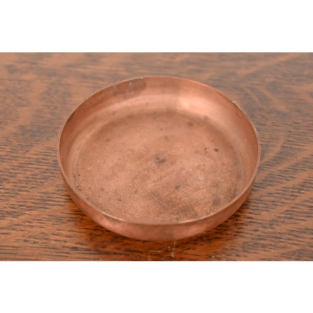 Bronze Heintz Arts & Crafts Sterling Silver on Bronze Nesting Ashtrays or Catchalls, Set of Five For Sale - Image 8 of 12