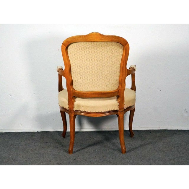 Rococo Armchair in Upholstered Beech For Sale - Image 5 of 11
