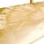 Late 20th Century French Neoclassical Louis XVI Style Giltwood & Painted Settee With Champagne Velvet Upholstery For Sale - Image 9 of 10