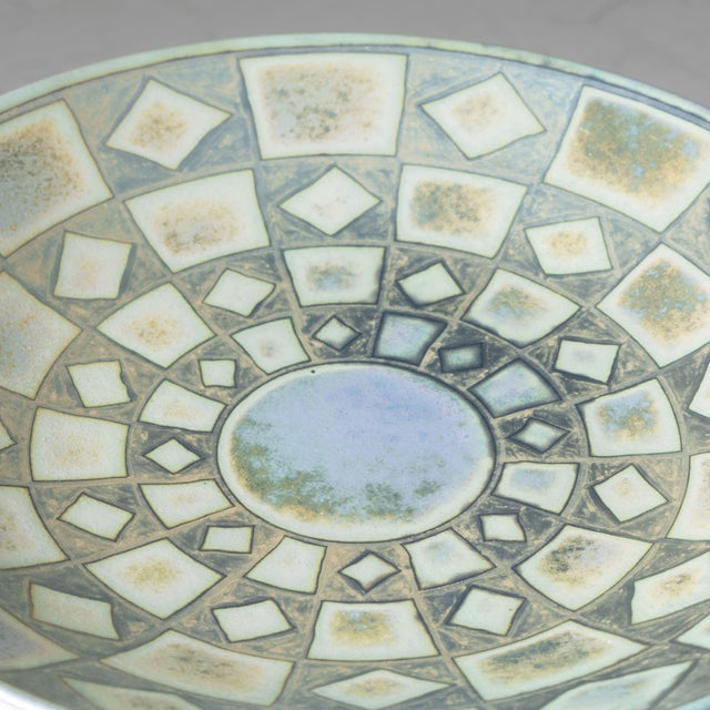 Large Glazed Ceramic Plate, 1960s For Sale - Image 10 of 13