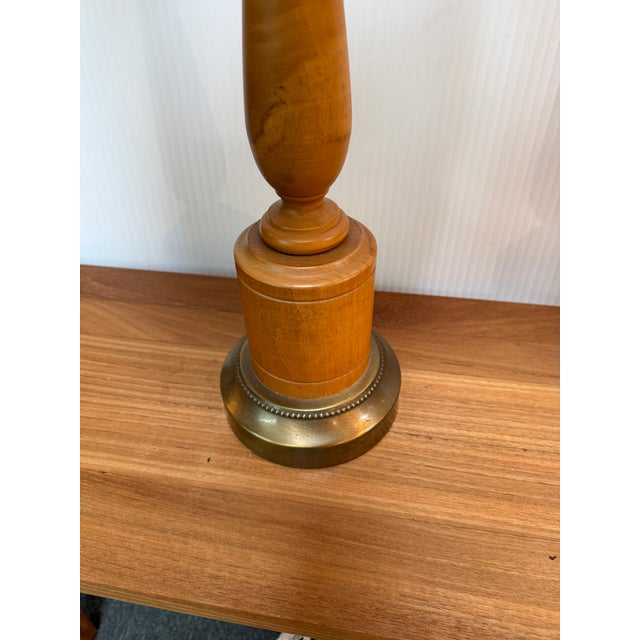 Mid 20th Century Walnut Wood Table Lamps, a Pair For Sale - Image 12 of 12