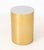Modern Minimalist Chrome and Gold-Tone Cylindrical Side Table. 20.75" H x 14.25" Diameter. Provenance: From a New York...