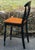 Farmhouse Napoleon Style Distressed Black Painted Barstools - Set of 4 For Sale - Image 3 of 10