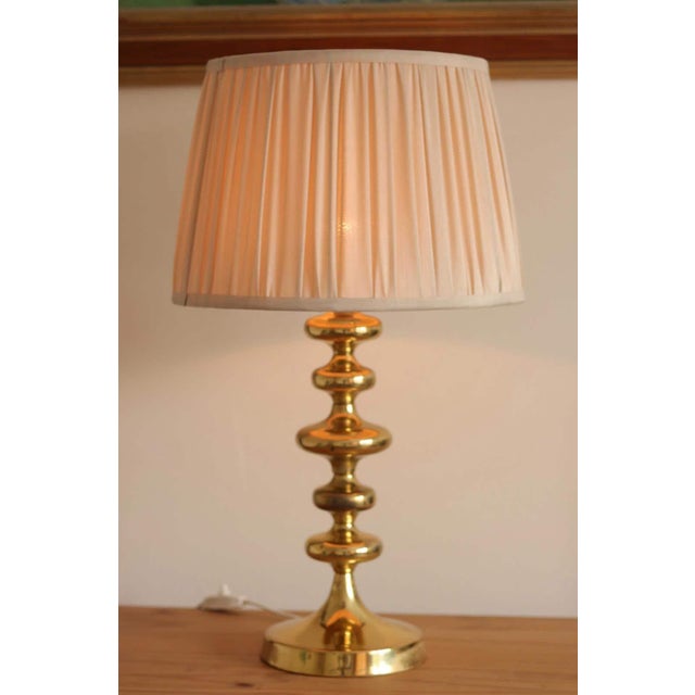 Swedish Brass Bobbin Table Lamp, Set of 2 For Sale - Image 13 of 18