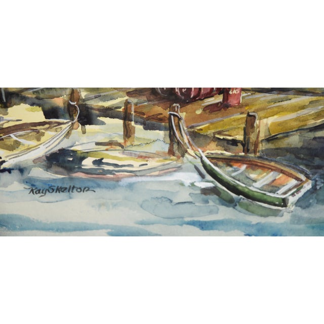 American Lou's Landing - Original Watercolor on Paper by Ray Skelton For Sale - Image 3 of 5