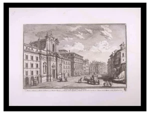 Giuseppe Vasi, Chiesa dei SS. Celso e Giuliano, Etching, Late 18th Century