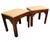 Mid 20th Century Pair of Vintage W & J Sloane Ming-Style Hardwood Benches With Corner Spandrels For Sale - Image 5 of 10