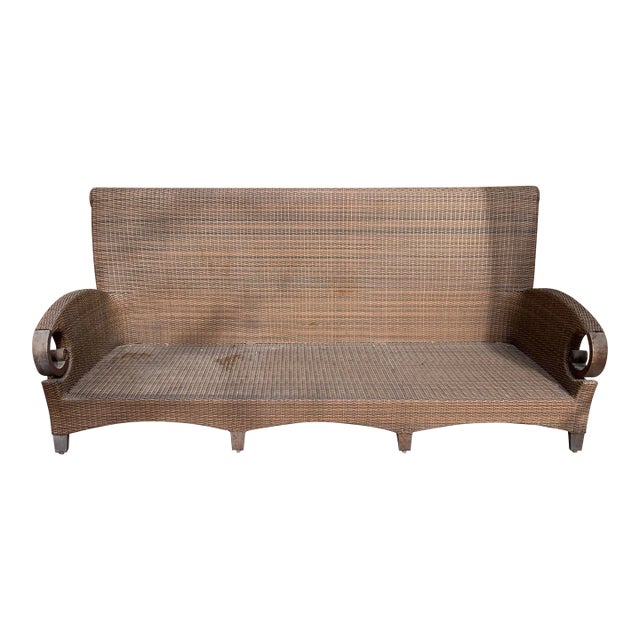 Vintage Outdoor Woven Vinyl Sofa Chairish