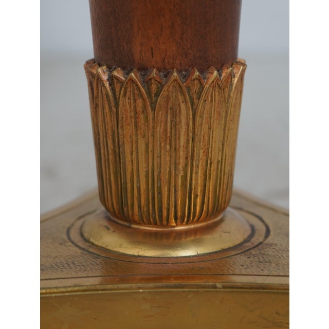 Pair Vintage French Empire Round Gueridon Side Tables W. Bronze Bases For Sale - Image 9 of 14