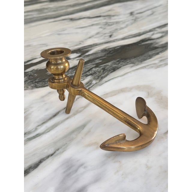 Brass Anchor Candle Holder For Sale - Image 17 of 17