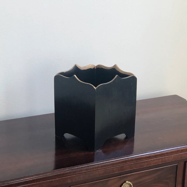 English Vintage Carolyn Sheffield Wood Planter, England For Sale - Image 3 of 12