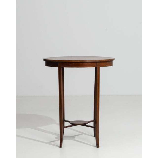 Wood 19th Century English Inlaid Oval Side Table For Sale - Image 7 of 14