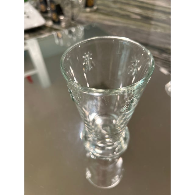 Traditional Set of 6 Bee Tumbler Tall Glasses by La Rochere Paris France - Bottom Mark Is Paris Musees Rochere For Sale - Image 3 of 11