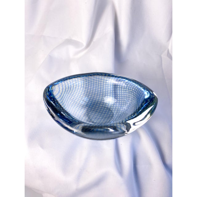 Orrefors Crystal "Kraka" Small Bowl Signed by Artist Sven Palmqvist For Sale - Image 10 of 15