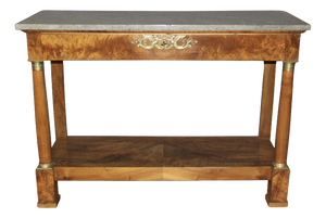 19th Century Empire Walnut Console Table