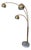 Vintage Three-Arm Arc Floor Lamp in Brass with Marble Base, 1970s For Sale