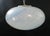 Vintage Italian pendant with a single large translucent frosted Murano glass shade hand blown with bubbles inside the...