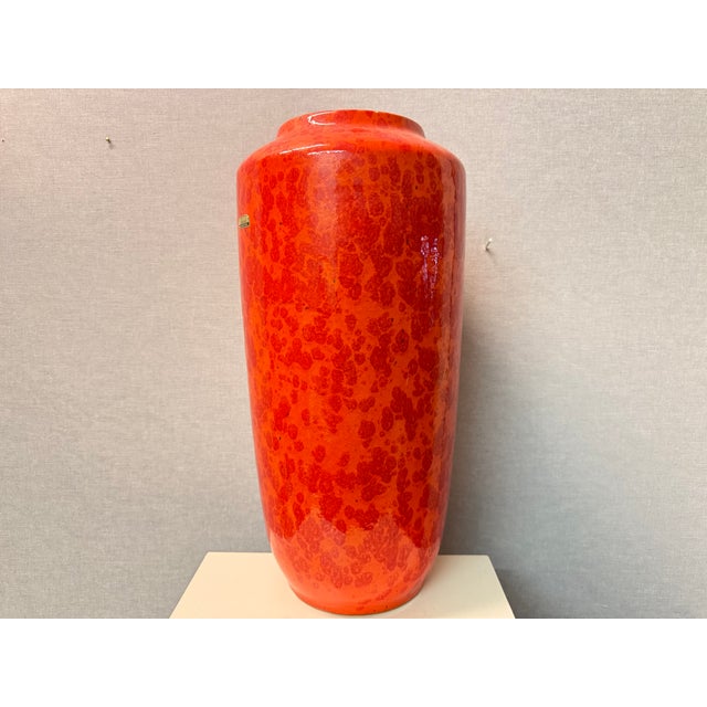 Vintage 517-50 Orange Fat Lava Floor Vase from Scheurich, 1970s For Sale - Image 14 of 16
