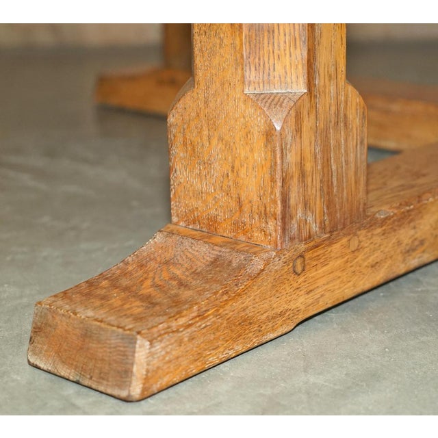 Huge Vintage Adzed Octagonal Dining Table from Robert Mouseman Thompson, 1950s For Sale - Image 11 of 18