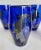 Cobalt Blue Italian Glass With Silver Overlay Pitcher and Glasses - Set of 6 For Sale - Image 11 of 12