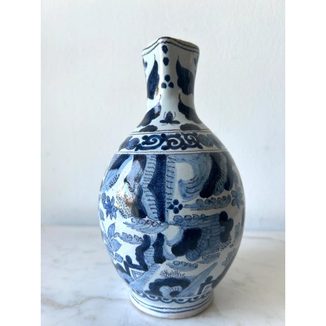 19th Century Delft Faience Chinoiserie Wine Ewer Jug Signed "Apk" For Sale - Image 9 of 12