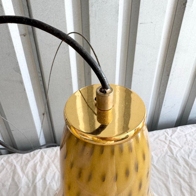 Glass Vintage Italian Glass Pendant Lamps by Toso & Massari for Leucos - A Pair For Sale - Image 7 of 10