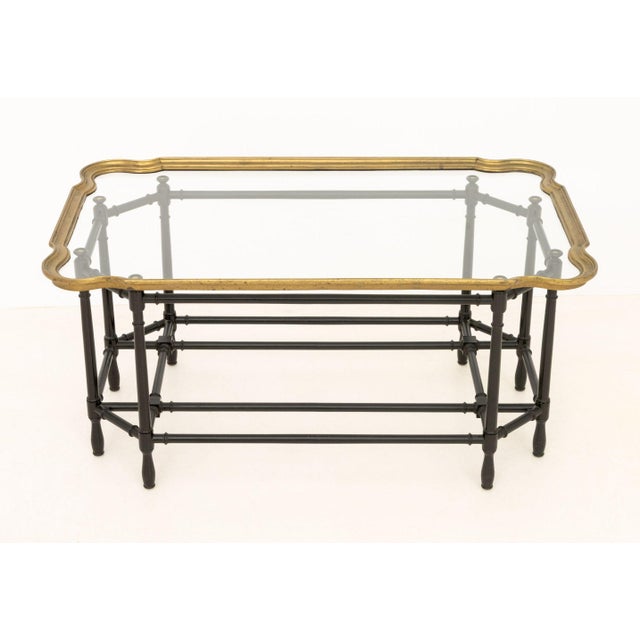 Hollywood Regency Faux Bamboo Coffee Table For Sale - Image 4 of 7