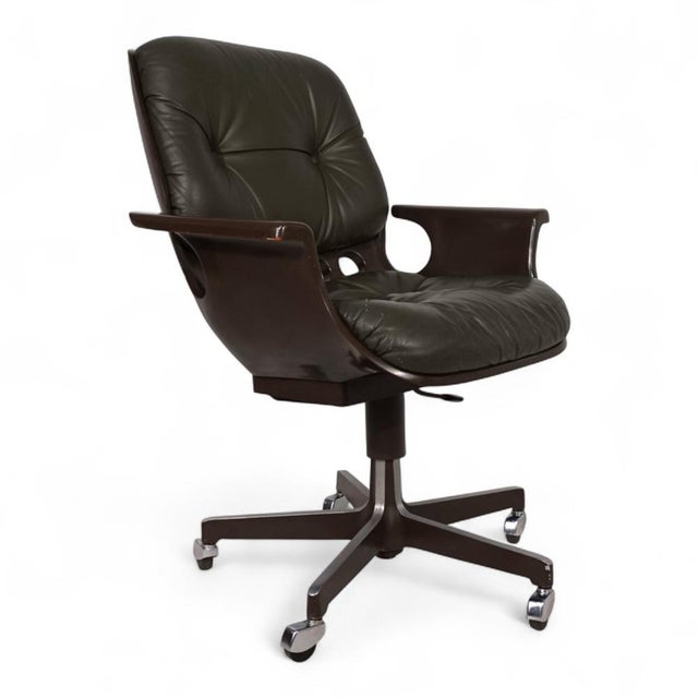 Space Age 7112 Leather Office Chair by Martin Stoll for Stoll Giroflex, 1970 For Sale - Image 17 of 18