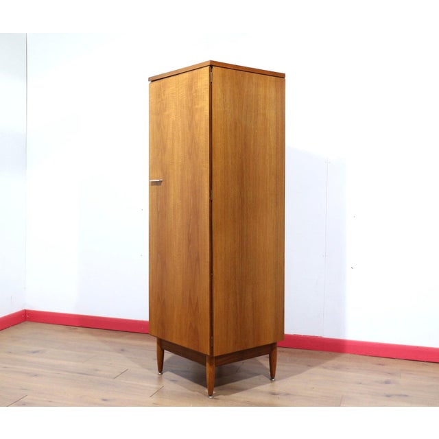 Mid Century Modern Vintage Teak Single Armoire Wardrobe by White and Newton Danish Style For Sale - Image 15 of 15