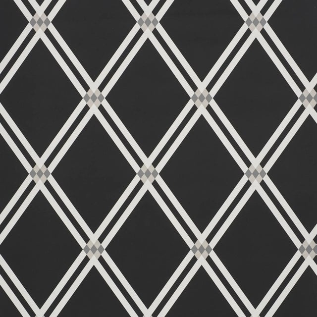 Contemporary Schumacher X David Oliver Asolo Wallpaper in Charcoal For Sale - Image 3 of 4