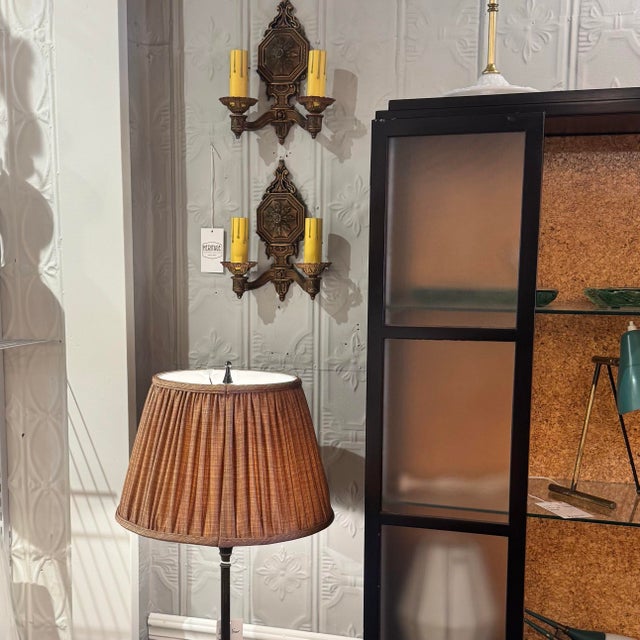 1920s Early 1900’s Pair of Sconces With Original Finish For Sale - Image 5 of 5