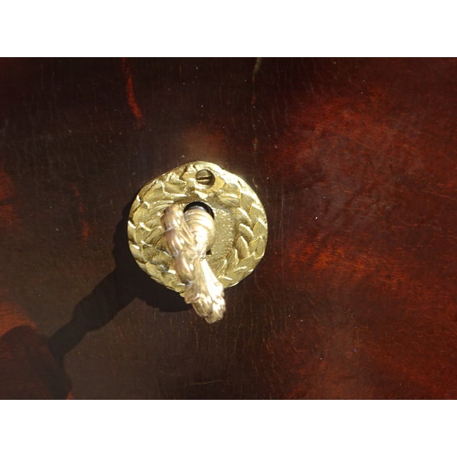 Empire Style Flamed Mahogany Sideboard with Sea-Green Marble Top For Sale - Image 9 of 18