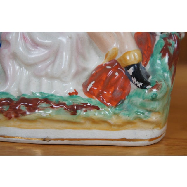 Antique Staffordshire Romeo & Juliet Lovers in the Garden Figurine For Sale - Image 9 of 11