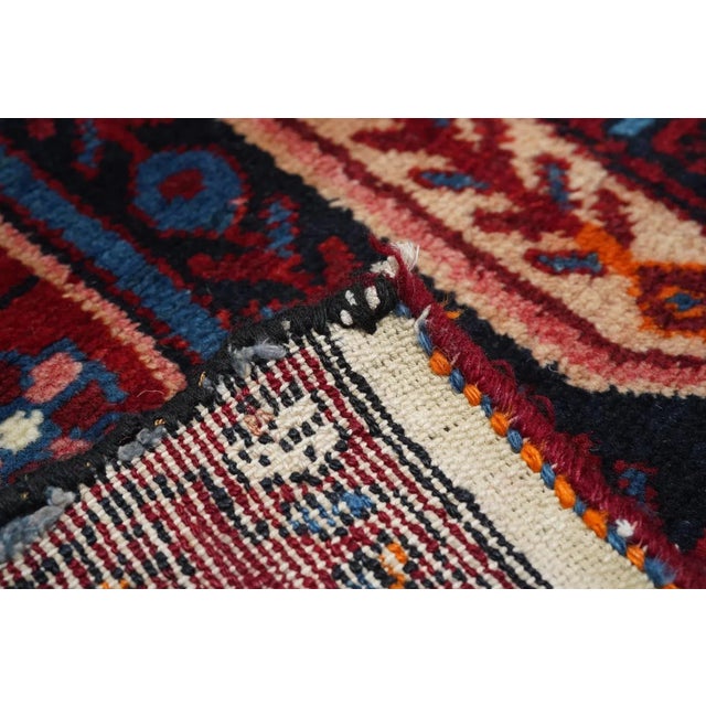 Red Vintage Hamadan Rug 5'0'' x 8'2'' For Sale - Image 8 of 11