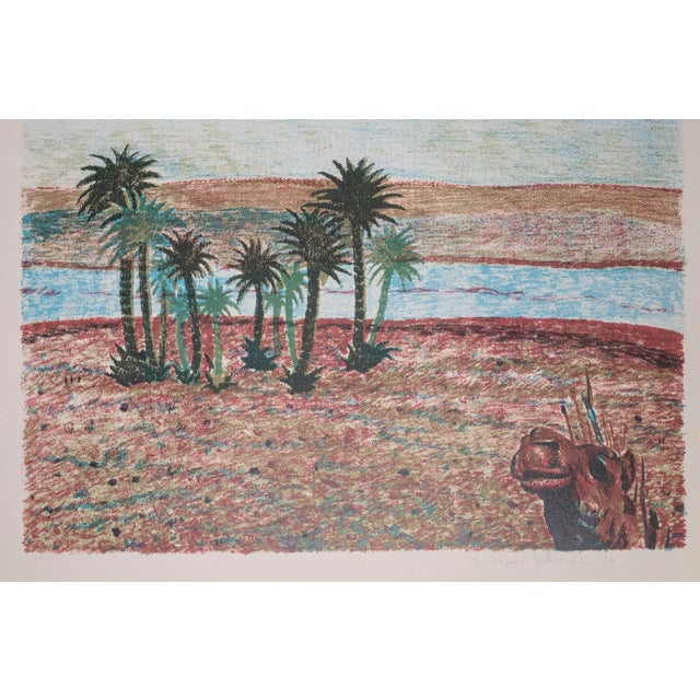 Giuseppe Gallizioli, Oasis, Original Lithograph, 1980 For Sale - Image 3 of 3