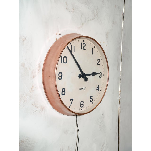Large Copper Wall Clock from Gents of Leicester, 1920s For Sale - Image 17 of 17