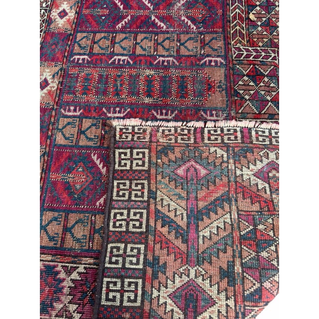 Antique Saryk Ensi Turkmenistan Handmade Tribal Rug For Sale In Los Angeles - Image 6 of 6