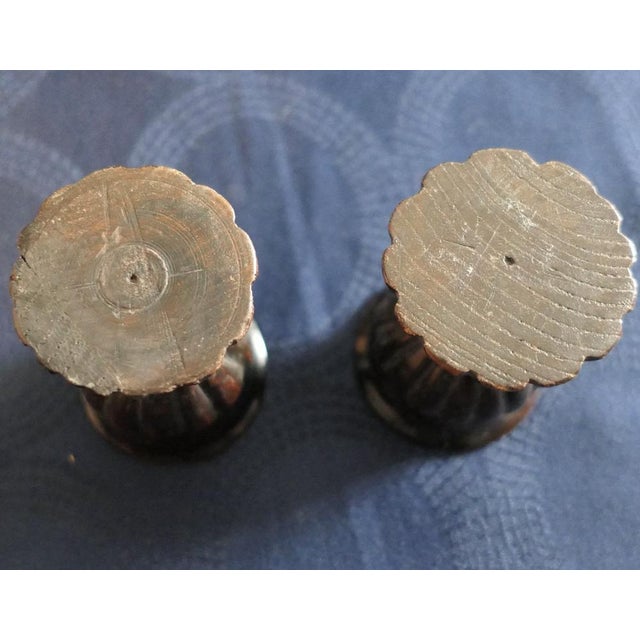 Antique Treenwear Gothic Oak Eggcups, 1890s, Set of 2 For Sale - Image 4 of 7