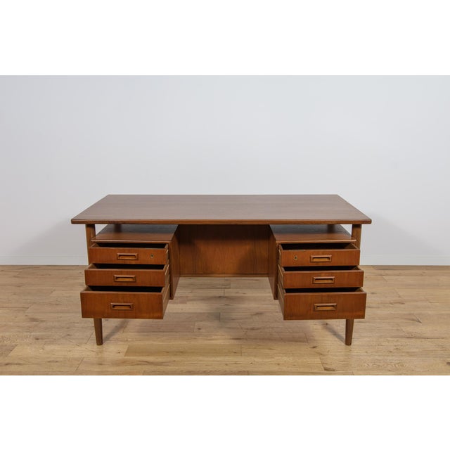 Mid-Century Freestanding Teak Desk by Arne Vodder for Sibast, 1960s For Sale - Image 12 of 18