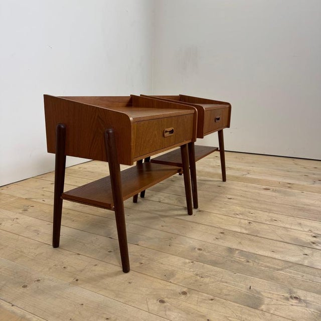 Danish Teak Bedside Tables, 1960s, Set of 2 For Sale - Image 3 of 14
