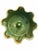 Transitional Signed Studio Pottery Apple Baker With Ruffled Rim in Moss Green For Sale - Image 3 of 3